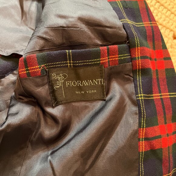 Vintage Fioravanti Tartan Plaid Sport Coat w/ Firmin London Gold Buttons 42 Reg - Picture 4 of 16